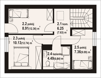 Poddasze projektu - Bobrów aa 70