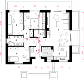 Parter projektu - Klara VI bez garażu [B]