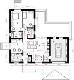 Parter projektu - Melodia z garażem 1-st. [A]