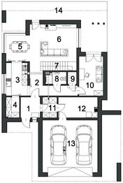 Parter projektu - Przestronny D40 wariant I