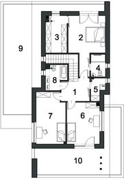 Piętro 1 projektu - Przestronny D40 wariant I