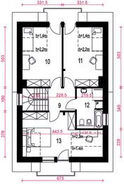 Poddasze projektu - Aida z garażem 1-st. [A]
