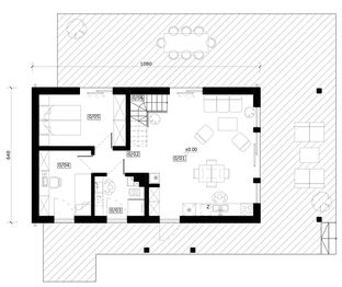 Parter projektu - Mazury - drewniany