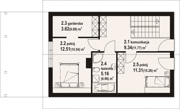 Poddasze projektu - Bartnowice 17 dws