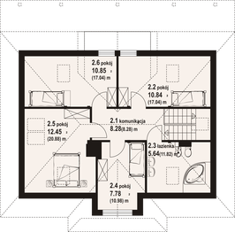 Poddasze projektu - Chmielniki małe dw 9