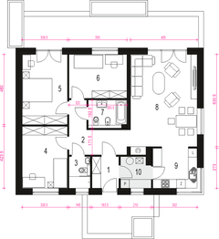 Parter projektu - Kalcyt IV bez garażu [B]