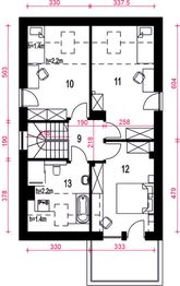 Poddasze projektu - Aria z garażem 1-st. [A]