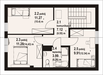 Poddasze projektu - Bobrów a3 dws
