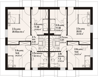 Poddasze projektu - Piaskowo 13 ab