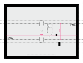 Poddasze projektu - Bratek III bez garażu [B]
