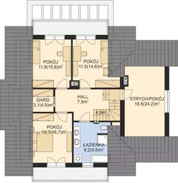 Poddasze projektu - APS 260 wariant 2 ECO