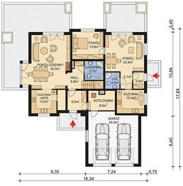 Parter projektu - APS 255 dwurodzinny ECO