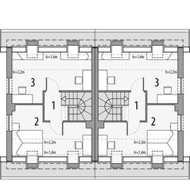 Poddasze projektu - Morski 3 - bliźniak PLP