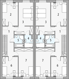 Piętro 1 projektu - Zenit - bliźniak LLL