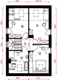 Poddasze projektu - Aria II bez garażu [B]