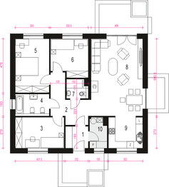 Parter projektu - Kalcyt V bez garażu [B]