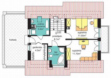 Poddasze projektu - BW-03 wariant 6 (FL)