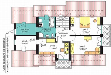 Poddasze projektu - BW-03 wariant 3 (FL)