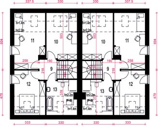 Poddasze projektu - Aria II bez garażu bliźniak [B-BL1]
