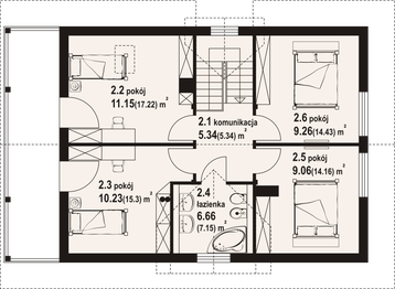 Poddasze projektu - Milicz 33 dw