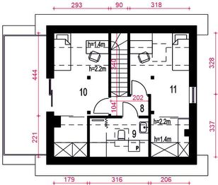 Poddasze projektu - Czubajka bez garażu [B]