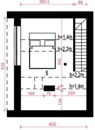 Poddasze projektu - Kamyczek II bez garażu [B]