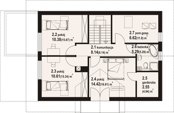Poddasze projektu - Drozdowo 3 dw