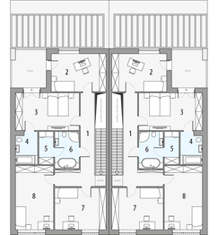 Poddasze projektu - Aria - bliźniak PLP