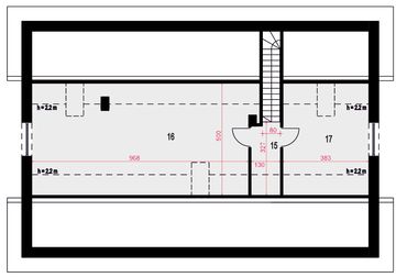 Poddasze projektu - Majka z garażem 1-st. [A]