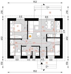 Parter projektu - D326 - wersja murowana