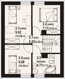 Poddasze projektu - Gładyszowo bb 70