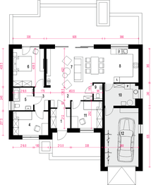 Parter projektu - Bratek V z garażem 1-st. [A]