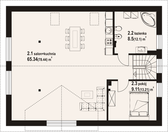 Poddasze projektu - Barcice