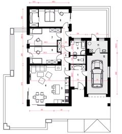 Parter projektu - Srebrna II z garażem 1-st. [A]