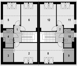 Poddasze projektu - Eco 14 - bliźniak