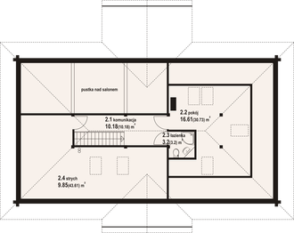 Poddasze projektu - Dąbie 3 dw