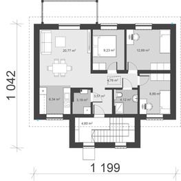 Piętro 1 projektu - uA395