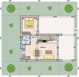 Parter projektu - L-302 midi murowany