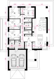 Parter projektu - Laura II z garażem 2-st. [A]