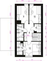 Poddasze projektu - Gabi z garażem 1-st. [A]
