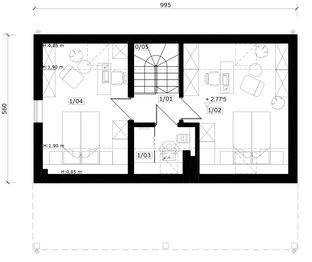 Poddasze projektu - Jeziorak 2