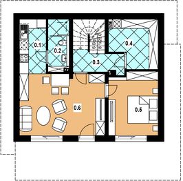 Piwnica projektu - A-154 Dom piaskowa z bali