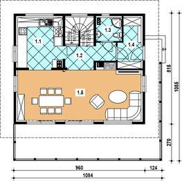 Parter projektu - A-154 Dom piaskowa szkieletowy