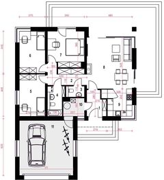 Parter projektu - Oliwka z garażem 2-st. [A1]