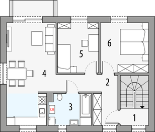 Piętro 1 projektu - Egon