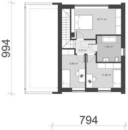 Piętro 1 projektu - uA349v1