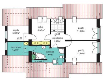 Poddasze projektu - BW-36 wariant 18 (niskoemisyjny)