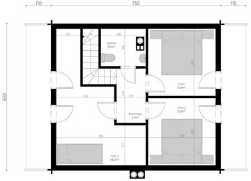 Poddasze projektu - Jutrzenka powiększona