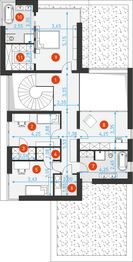 Piętro 1 projektu - Willa Prestige 3