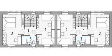 Piętro 1 projektu - Nemo 1 - bliźniak LLL